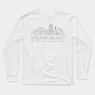 Virginia Beach Minimal Skyline Long Sleeve T-Shirt