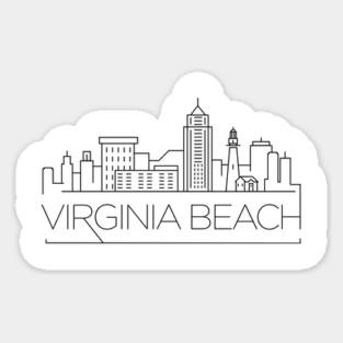 Virginia Beach Minimal Skyline Sticker