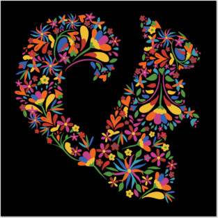 cute squirrel floral animal Posters and Art