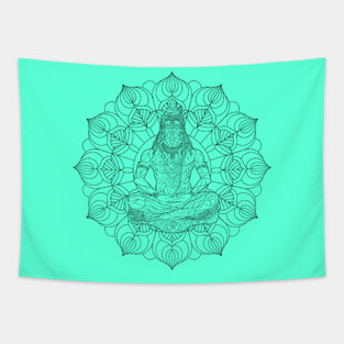 Lord Shiva Mandala Tapestry