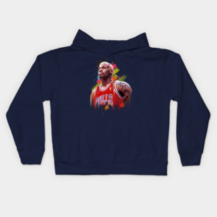 Dennis Rodman basketball Kids Hoodie