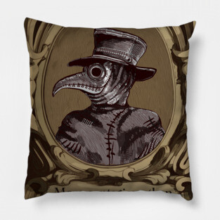 Plague Doctor Fear and contagion Pillow