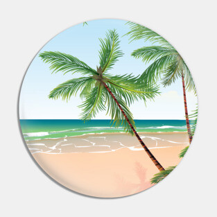 Tropical Beach Pin