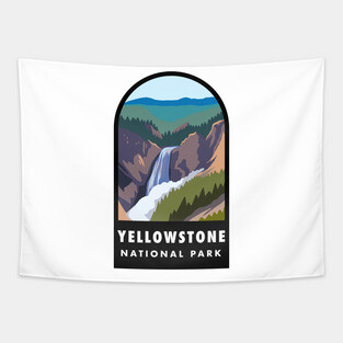 Yellowstone National Park Badge Tapestry