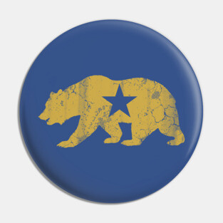 Retro California Golden State Bear Pin