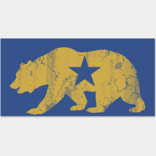 Retro California Golden State Bear Posters and Art