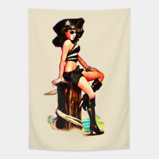 Pirate Girl Tapestry