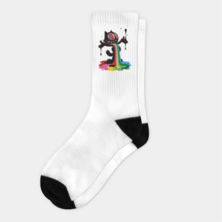 Trippy Felix the Cat Socks