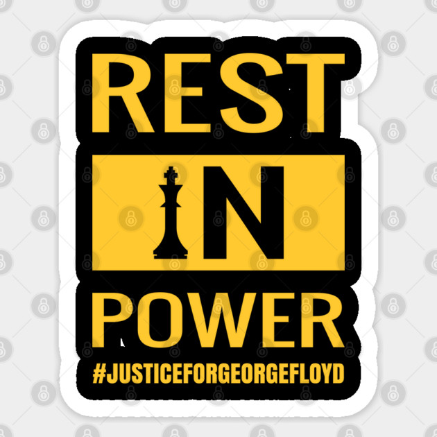 Rest In Power, George Floyd, Black Lives Matter, Civil Rights Sticker by UrbanLifeApparel