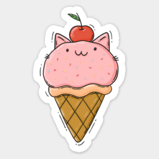 Kitty Ice Cream Magnet