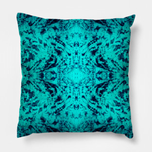 Teal Tie Dye Pillow