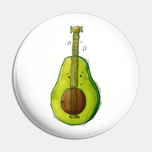Avocado Guitar Pin