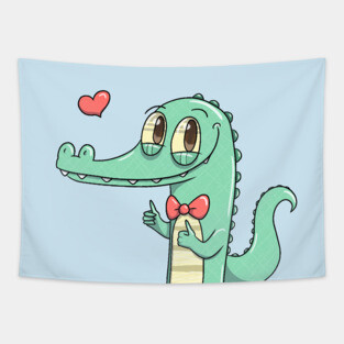 Thumbs Up Gator Tapestry