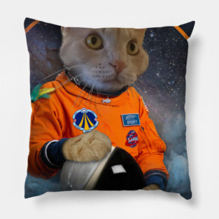 Catstronaut Portrait Pillow