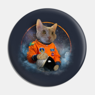Catstronaut Portrait Pin