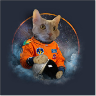 Catstronaut Portrait Posters and Art