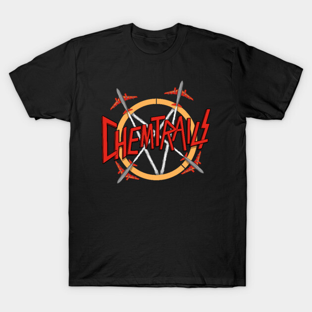 Slayer Parody Chemtrails Logo T-Shirt by DeepFriedArt