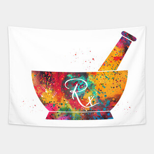 Pharmacist Pestle and Mortar Tapestry