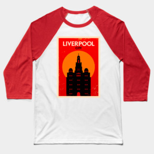 Liverpool Poster Design Baseball T-Shirt