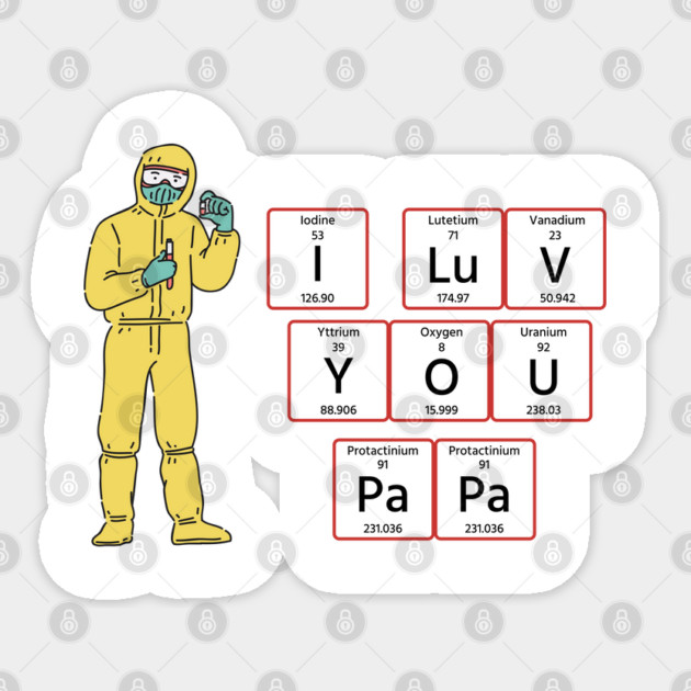 i love you papa " DAD " Sticker by Tshirtiz