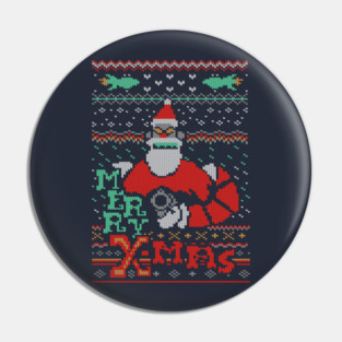 Merry Robo X-mas Pin