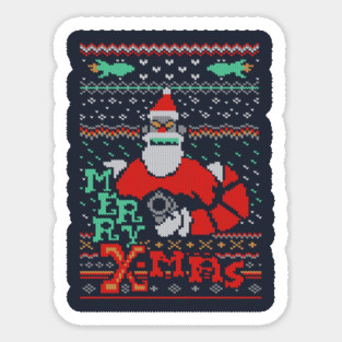 Merry Robo X-mas Sticker