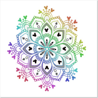 Mouse Ear Mandala Posters and Art
