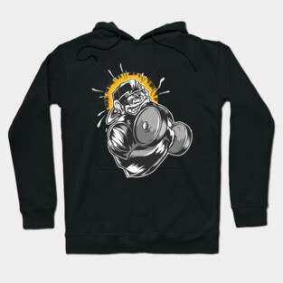 workout clothes sports gym gorilla Hoodie