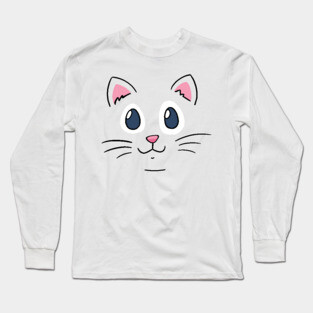 cat face mask and cartoon fashion Long Sleeve T-Shirt