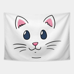 cat face mask and cartoon fashion Tapestry