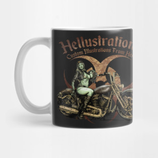 The Zombie Biker Pin Up Girl Mug