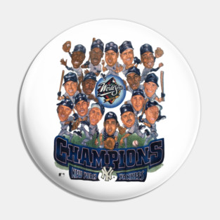 Vintage Caricature New York Yankees 1998 World Series Champion Shirt Pin