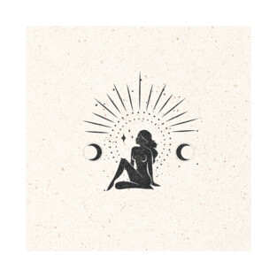 Sitting Sun Moon Goddess T-Shirt