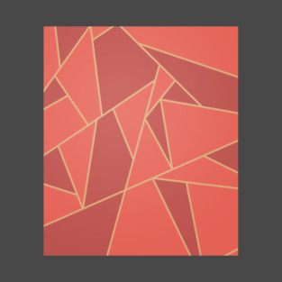 Coral Art Deco Pattern T-Shirt