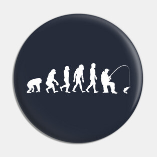Fishing Evolution l Sitting Fisherman gift Pin