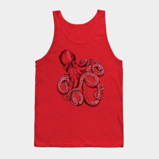 Realistic Octopus - Two Tone Tank Top