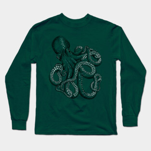 Realistic Octopus - Two Tone Long Sleeve T-Shirt