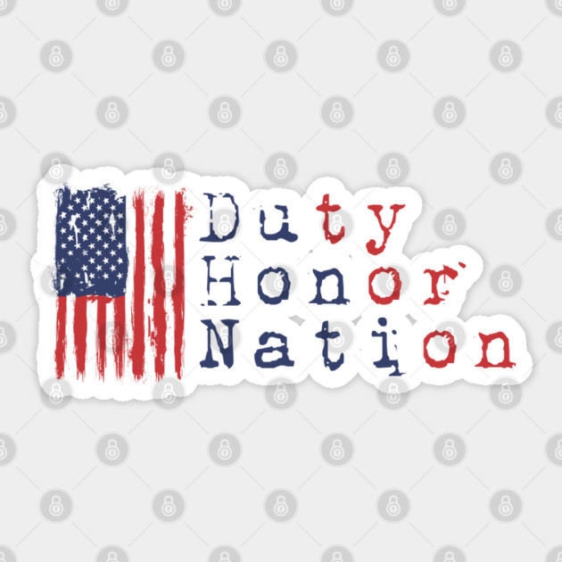 Duty Honor nation Sticker by Tshirtiz
