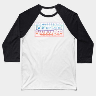 TB-303 Acid House Gradient Design Baseball T-Shirt