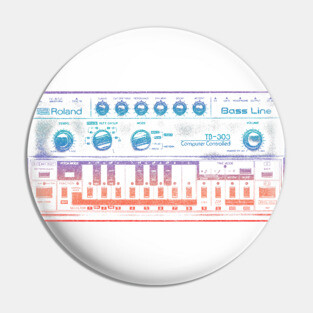 TB-303 Acid House Gradient Design Pin