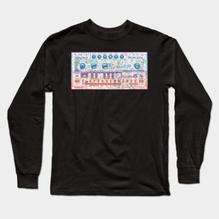 TB-303 Acid House Gradient Design Long Sleeve T-Shirt