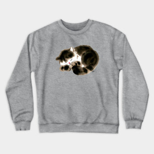 Fluffy sleeping cat Crewneck Sweatshirt