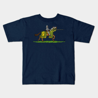 Charging Medieval Knight Kids T-Shirt
