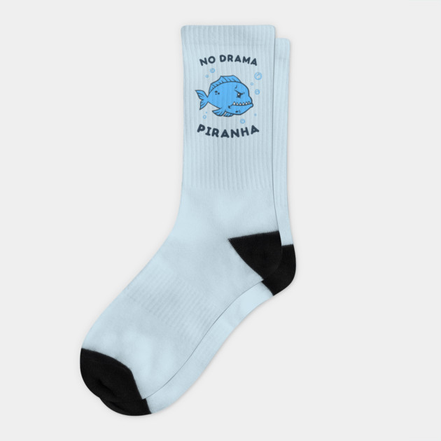 No Drama Piranha Socks by dumbshirts