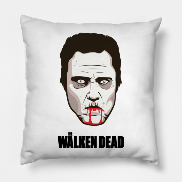 Christopher Walken - "The Walken Dead" Official T-Shirt Pillow by FacesOfAwesome