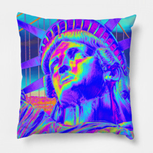 Statue of liberty city Pillow
