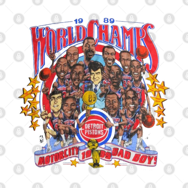 1989 Detriot Pistons Caricature Champions Shirt T-Shirt