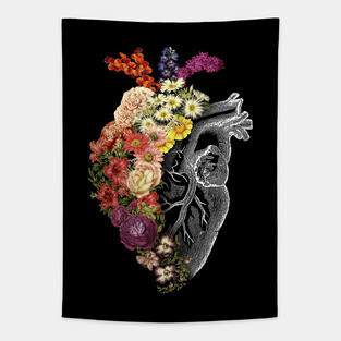 Flower Heart Spring Tapestry