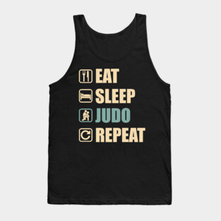 Eat Sleep Judo Repeat - Funny Judo Lovers Gift Tank Top