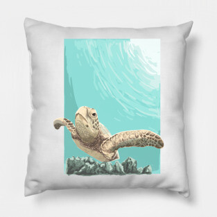 Sea turtle illustration Pillow